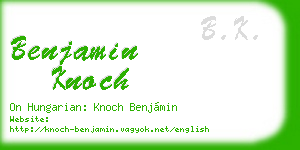 benjamin knoch business card